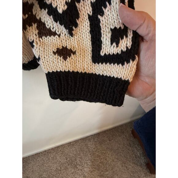 Express Long Sleeve Animal Print Cardigan Sweater Ribbed Knit Brown Women's Med - Picture 3 of 10